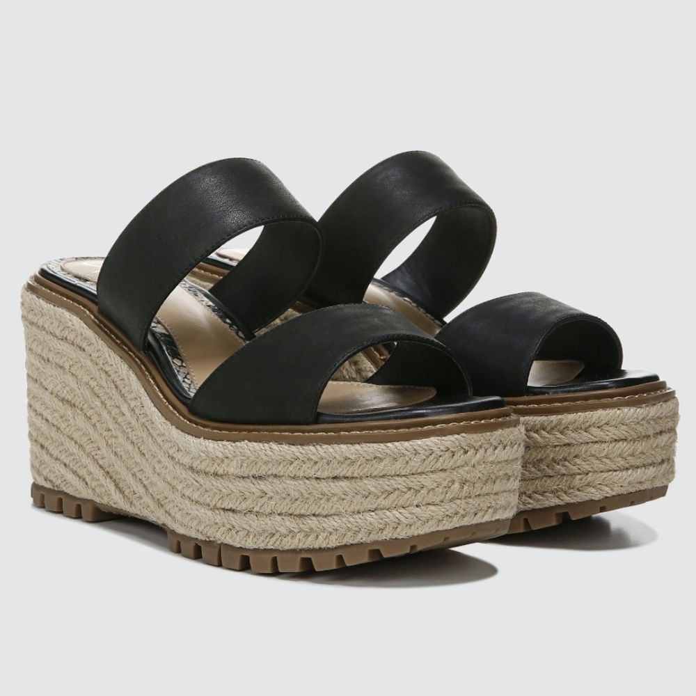 NEW Sam Edelman Womens Luca Platform Espadrille Slide Sandals shoes sz 9M